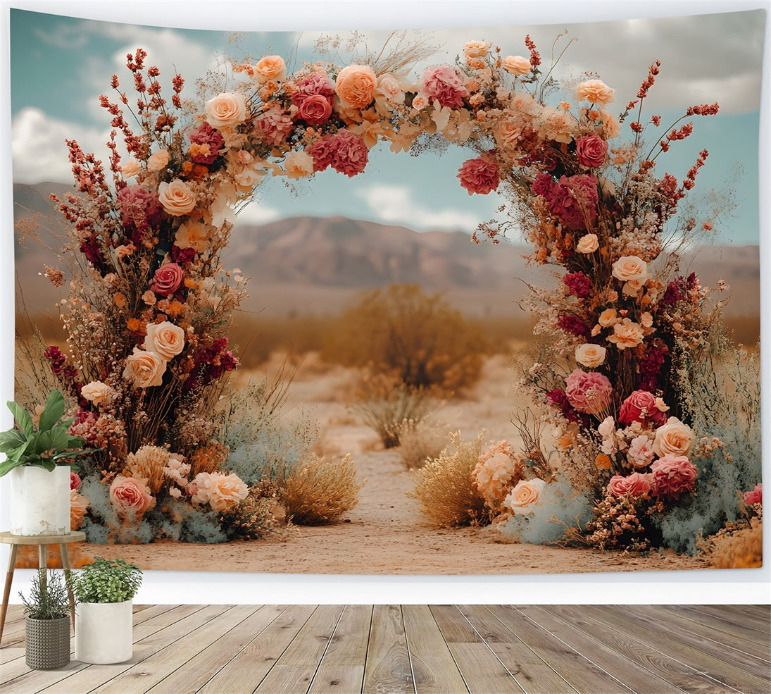 Desert Floral Arch Bohemian Backdrop RR8-484