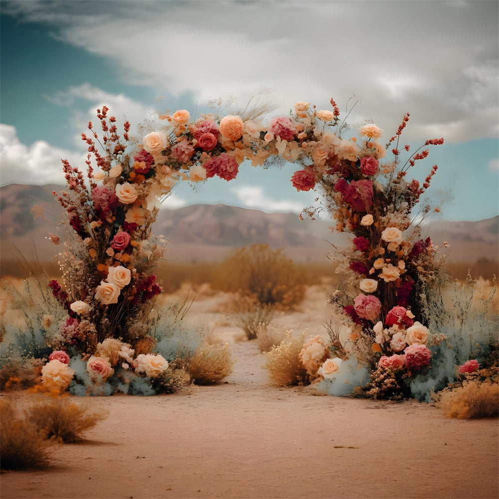 Desert Floral Arch Bohemian Backdrop RR8-484