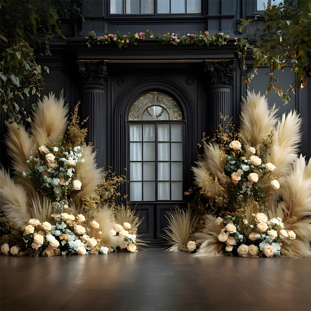 Luxurious Pampas Boho Window Backdrop RR8-487