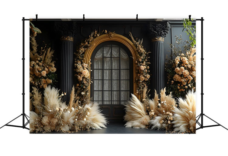 Ornate Gold Arch Bohemian Backdrop RR8-488