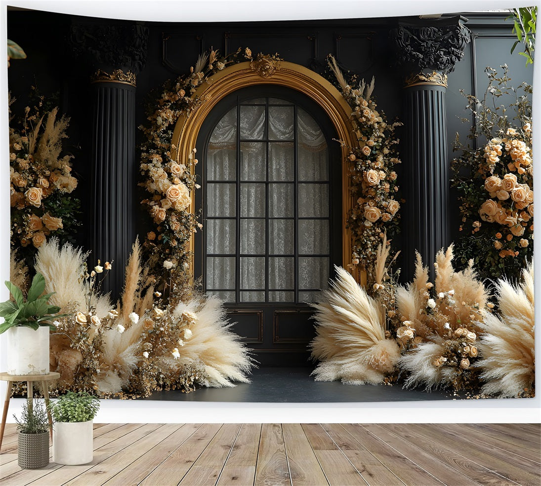 Ornate Gold Arch Bohemian Backdrop RR8-488