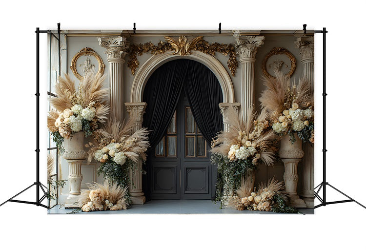 Vintage Desert Romance Floral Arch Boho Backdrop RR8-495