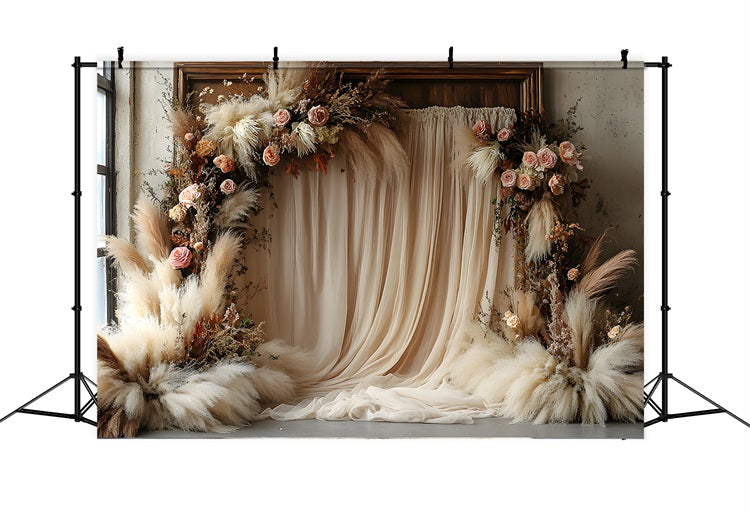 Golden Hour Boho Gorgeous Floral Backdrop RR8-498