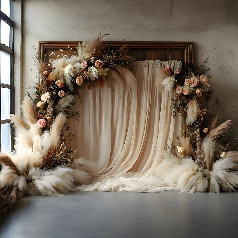 Golden Hour Boho Gorgeous Floral Backdrop RR8-498