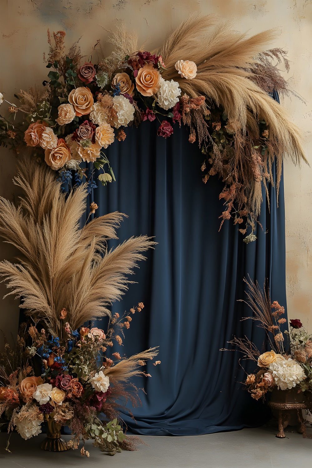 Whimsical Woven Arch Pampas Boho Backdrop RR8-514