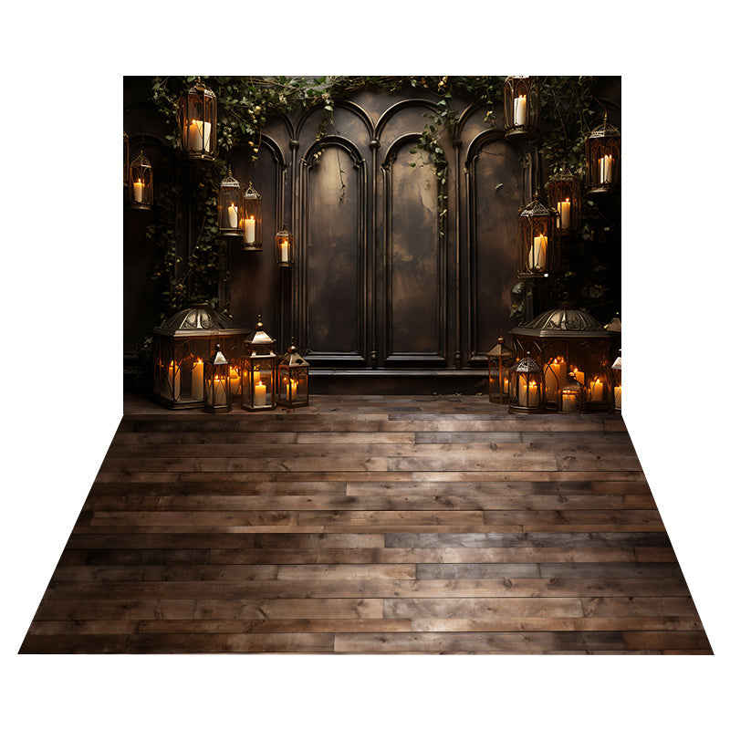 Halloween Retro Wall Backdrop Classic Wood Floor Backdrop RR8-552