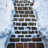 Snow Covered Stone Pathway Floor Backdrop RR8-603