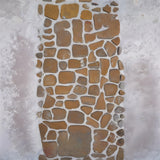 Geometric Stone Snowy Floor Backdrop RR8-604