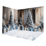 Christmas Tree Retro Wall Gift Boxes Backdrop Room Set RR8-630