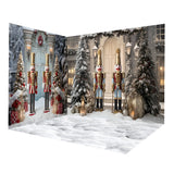 Christmas Nutcracker Snow Tress Door Backdrop Room Set RR8-635