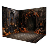 Halloween Wall Arch Door Pumpkin Backdrop Room Set RR8-639