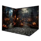 Halloween Haunted Castle Spooky Night Backdrop Room Set RR8-653