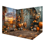 Autumn Sunflower Field Vintage Wall Backdrop Room Set RR8-661