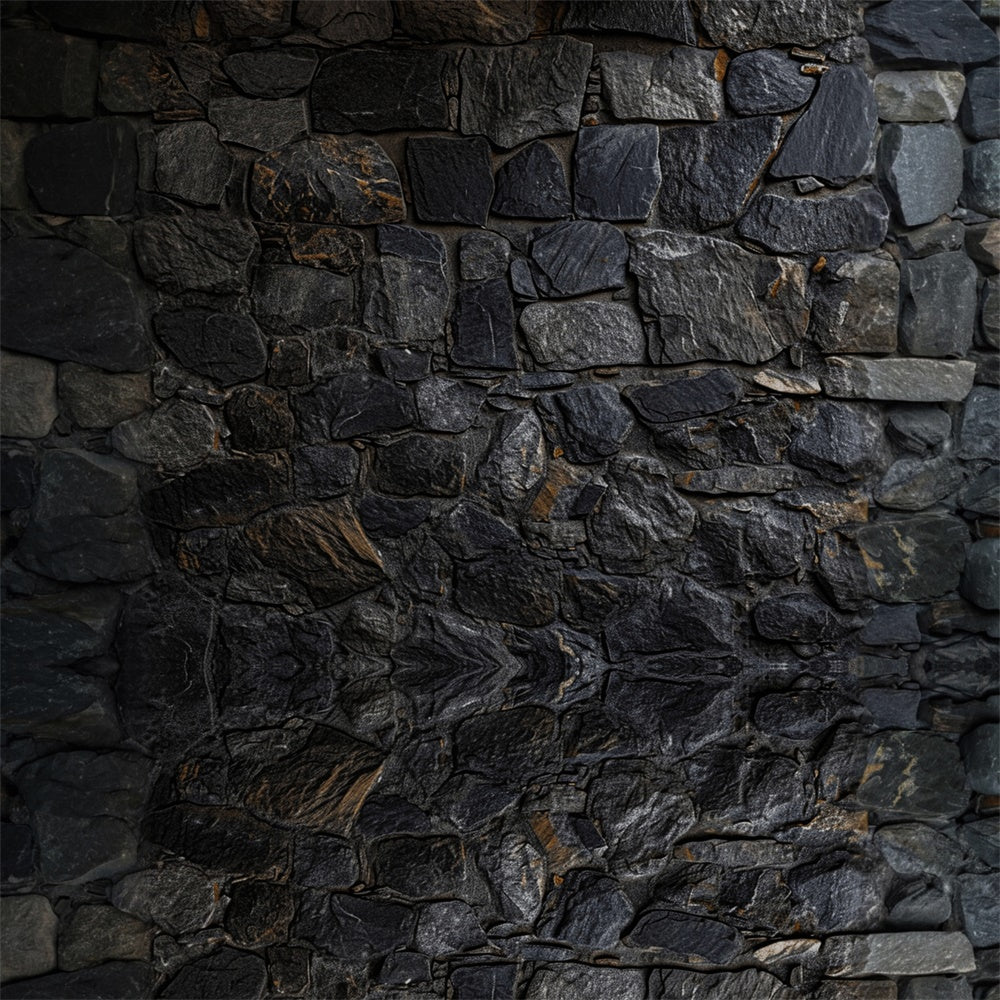 Dark Textured Stone Wall Floor Backdrop RR8-674