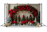 Christmas Trees Garland Photography Backdrop RR8-76