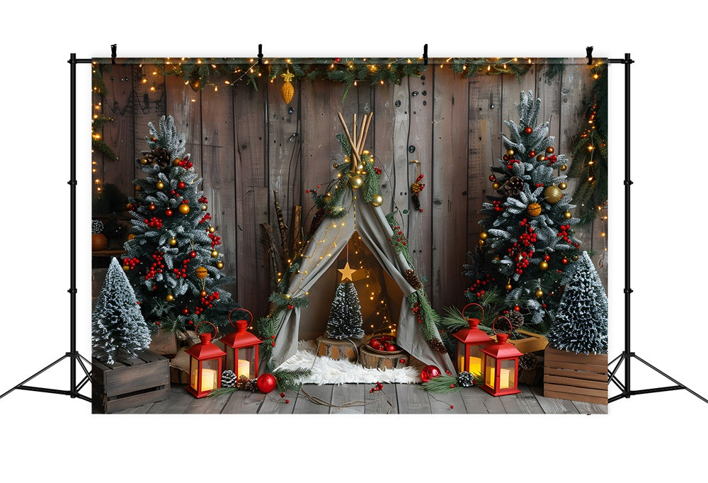 Christmas Trees Lights Tiny Tent Backdrop RR8-9