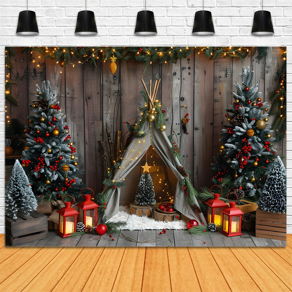 Christmas Trees Lights Tiny Tent Backdrop RR8-9