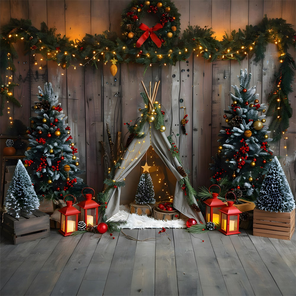 Christmas Trees Lights Tiny Tent Backdrop RR8-9