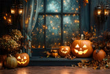 Halloween Window String Lights Pumpkin Backdrop RR9-101