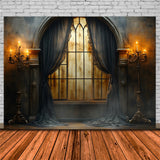 Halloween Vintage Wall Candles Window Backdrop RR9-118