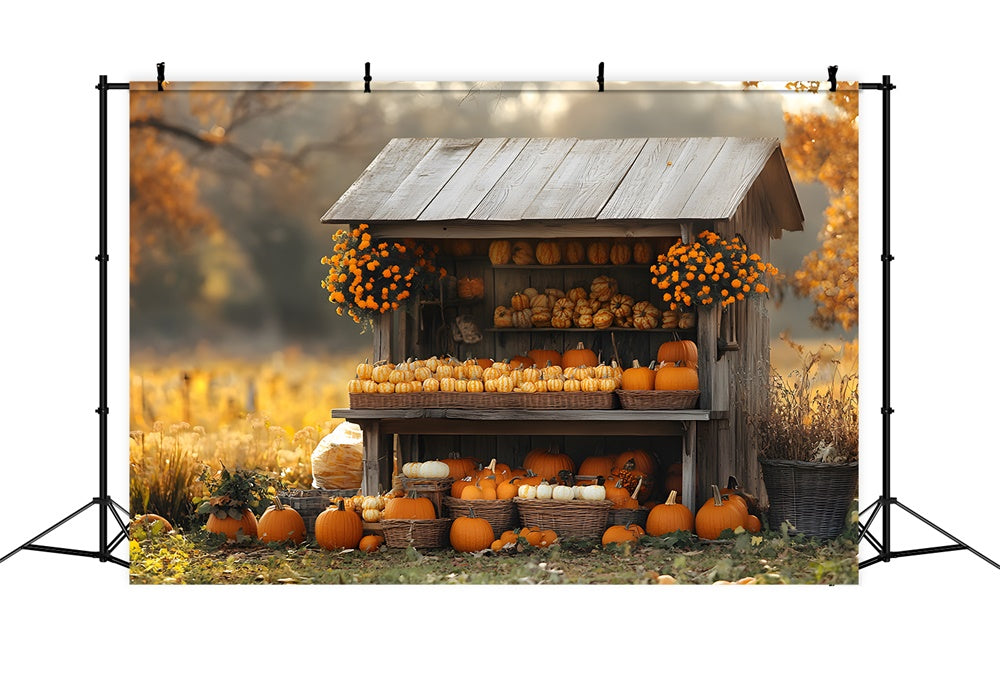 Fall Pumpkin Harvest Wooden Display Backdrop RR9-12