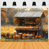 Fall Pumpkin Harvest Wooden Display Backdrop RR9-12