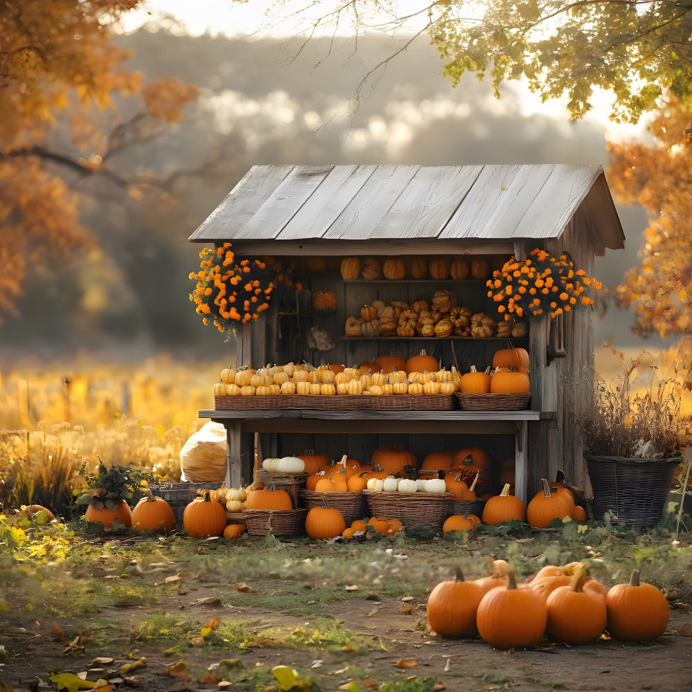 Fall Pumpkin Harvest Wooden Display Backdrop RR9-12