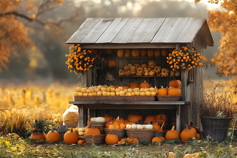 Fall Pumpkin Harvest Wooden Display Backdrop RR9-12