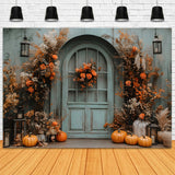 Fall Vintage Barn Door Dried Flowers Backdrop RR9-15