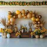 Sunflowers Balloons Arch Wall Fall Backdrop RR9-19