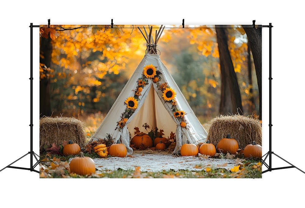 Fall Maple Forest Tent Photography Backdrop RR9-21