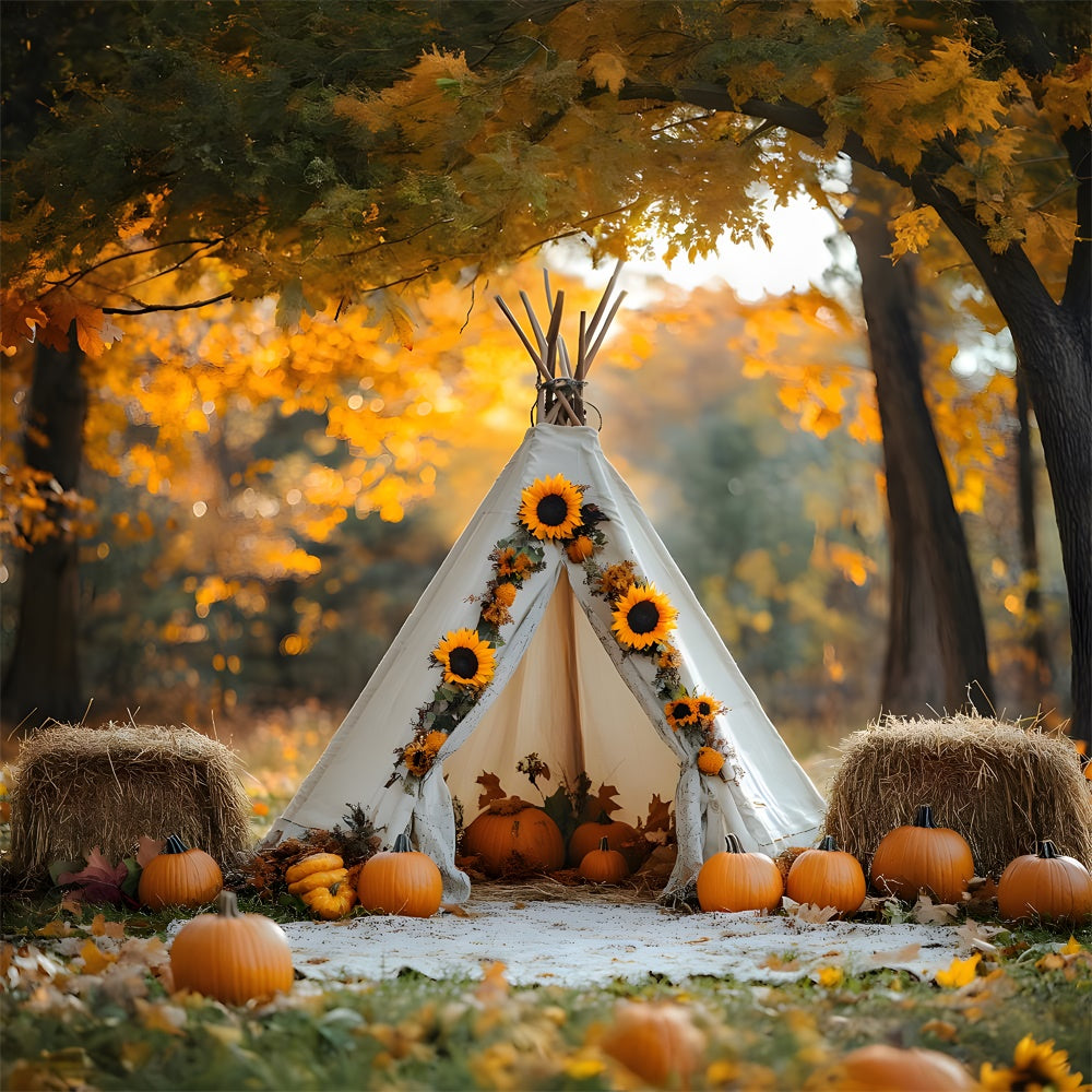 Fall Maple Forest Tent Photography Backdrop RR9-21