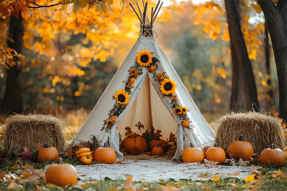 Fall Maple Forest Tent Photography Backdrop RR9-21