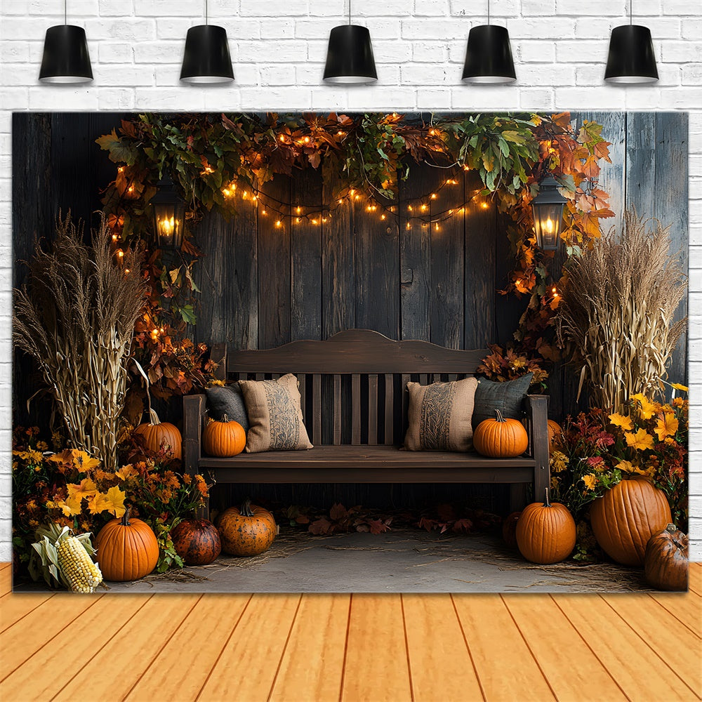 Autumn Wood Wall Sofa Dried Leaves Backdrop RR9-3