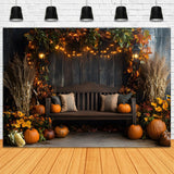 Autumn Wood Wall Sofa Dried Leaves Backdrop RR9-3