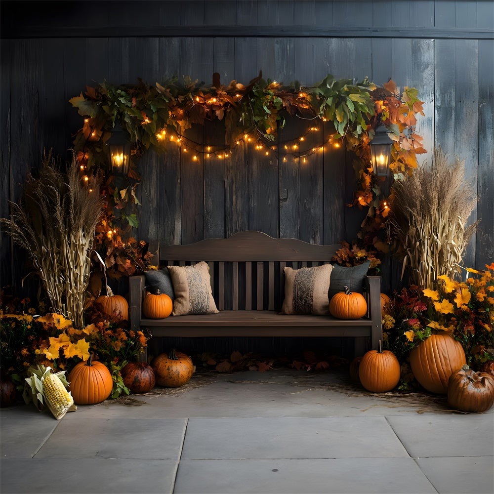 Autumn Wood Wall Sofa Dried Leaves Backdrop RR9-3