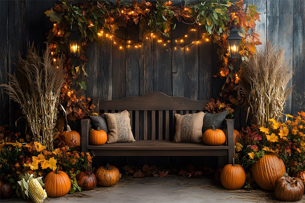 Autumn Wood Wall Sofa Dried Leaves Backdrop RR9-3