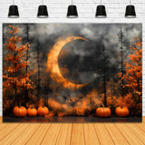 Autumn Mysterious Forest Night Moon Backdrop RR9-6