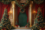 Christmas Wreath Magnificent Living Room Backdrop RR9-75