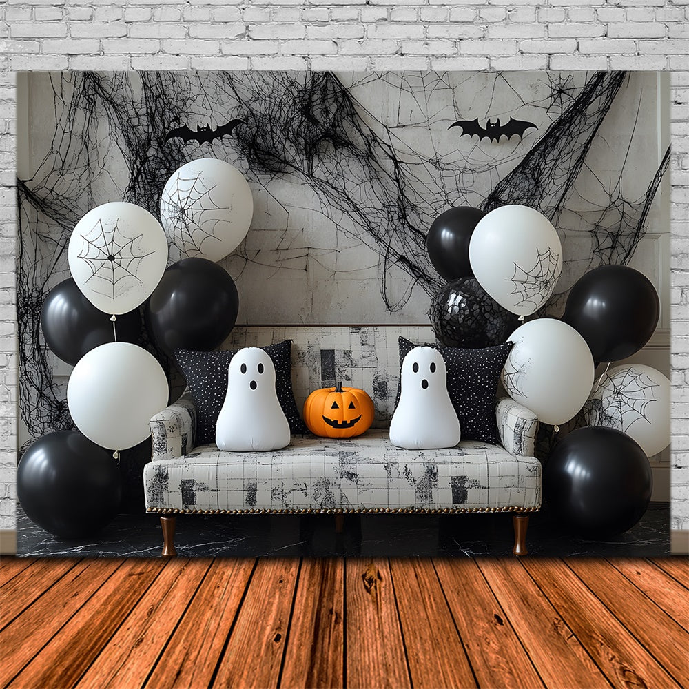 Halloween Balloons Ghost Pumpkin Decor Backdrop RR9-86