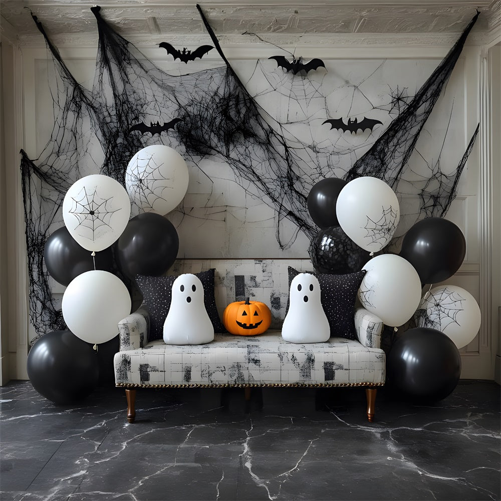 Halloween Balloons Ghost Pumpkin Decor Backdrop RR9-86