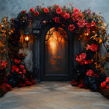 Halloween Arch Door Flowers Garland Backdrop RR9-98