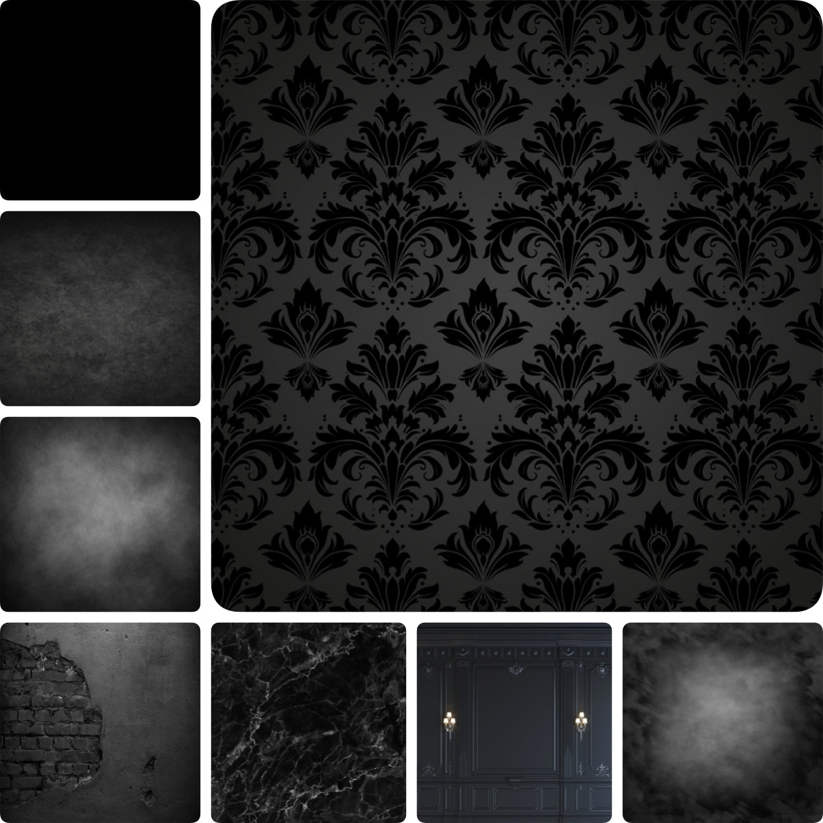 10x10 Backdrop Premium Fabric Black Backdrop SXS2