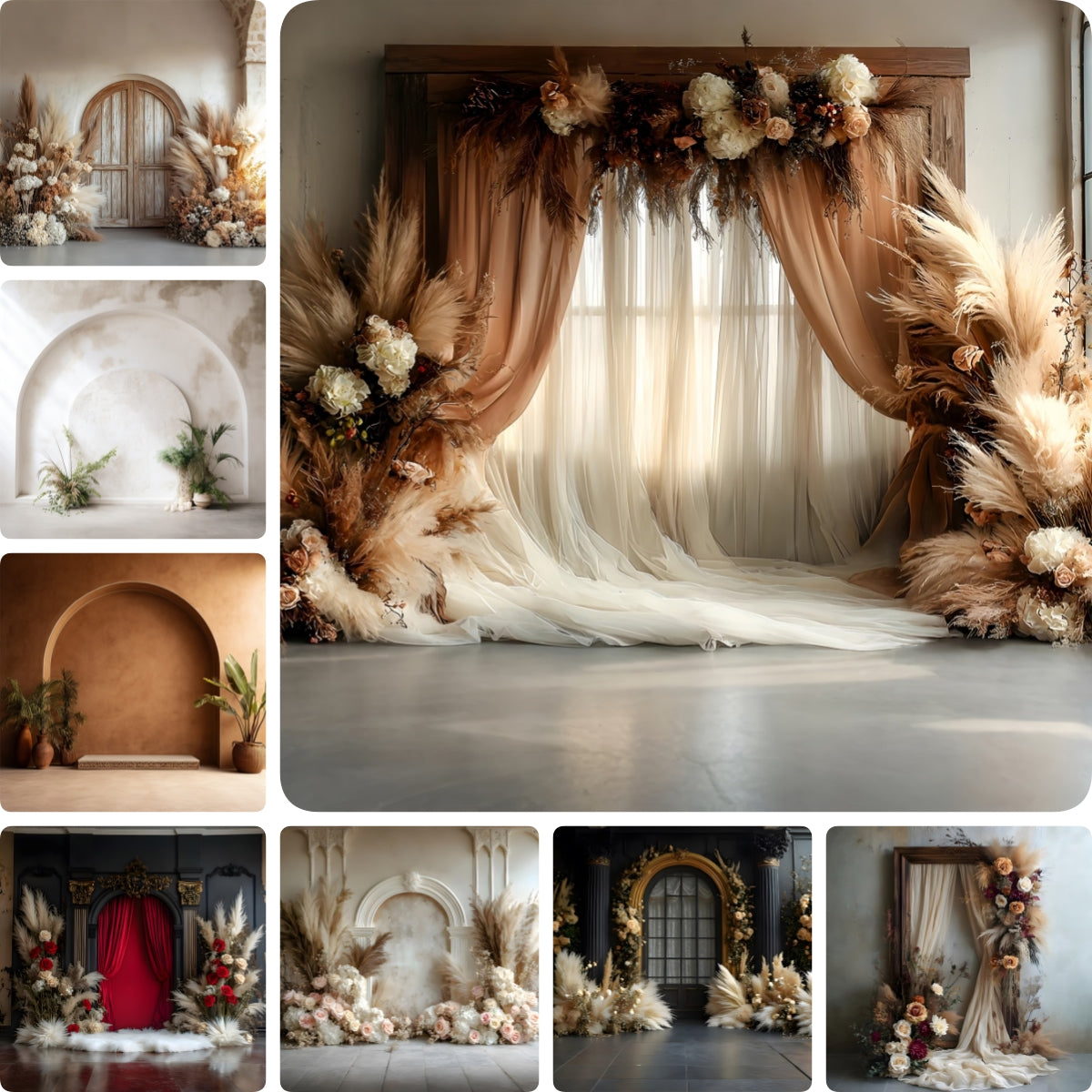 10 by 10 Backdrop Elegant Boho Backdrops for Photography SXS5