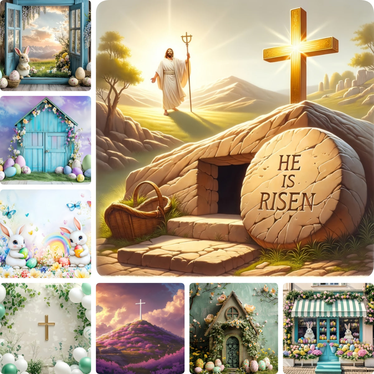 10 by 10 Backdrop Cute Easter Backdrops SXS8