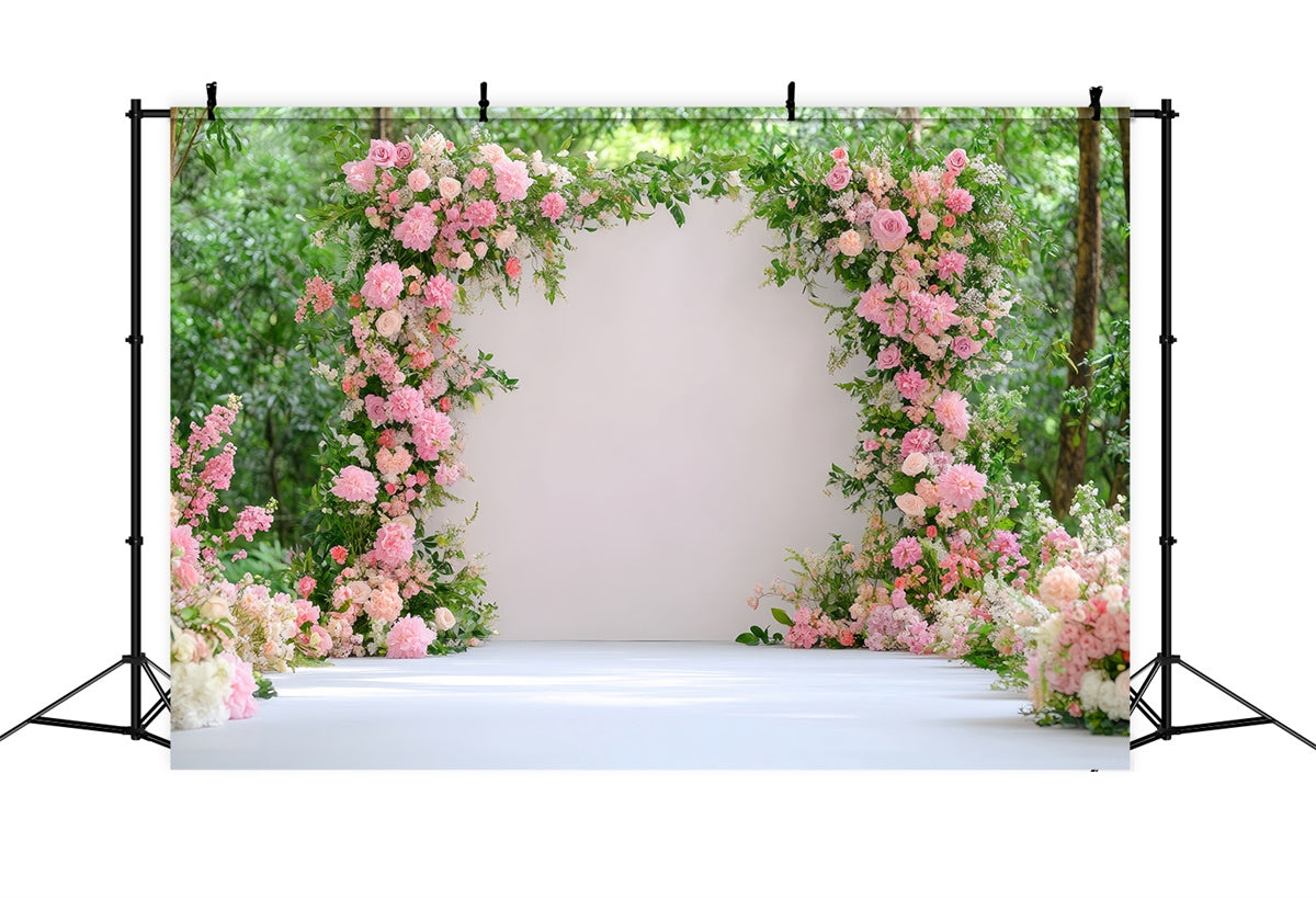 Spring Floral Backdrop Garden Flower Wedding Archway Backdrop TWW2-18