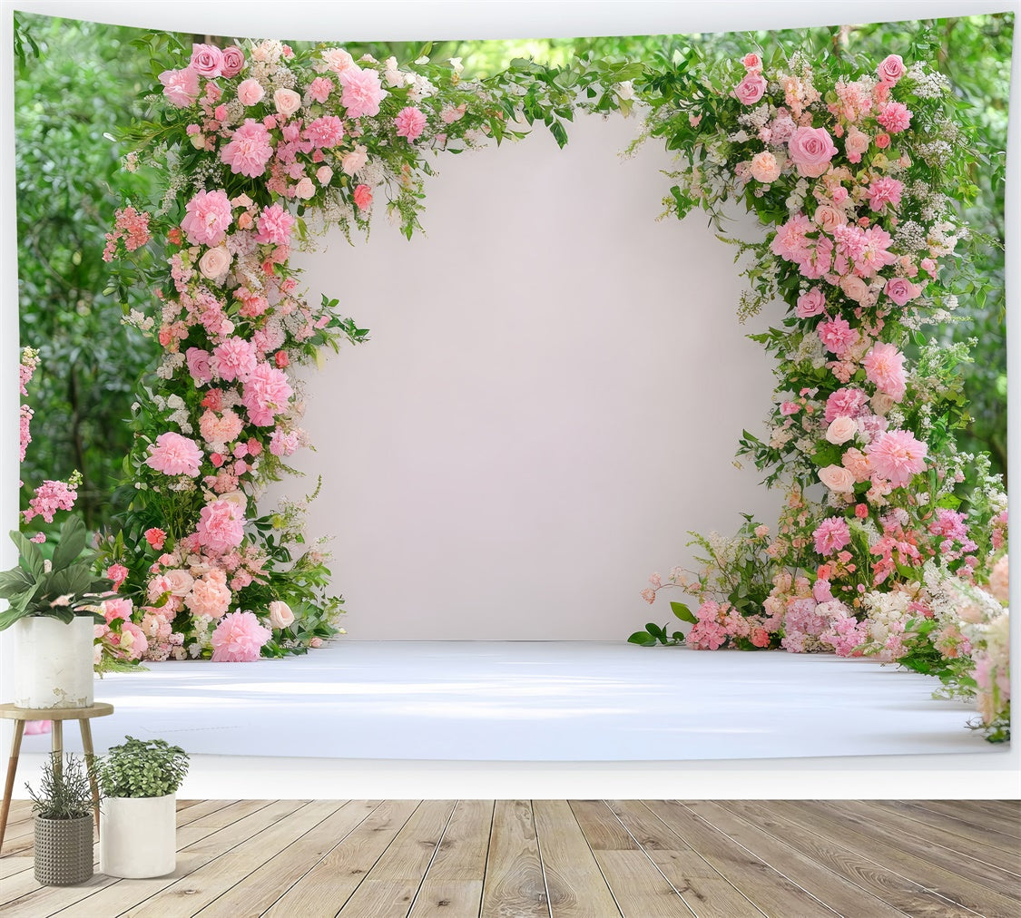 Spring Floral Backdrop Garden Flower Wedding Archway Backdrop TWW2-18