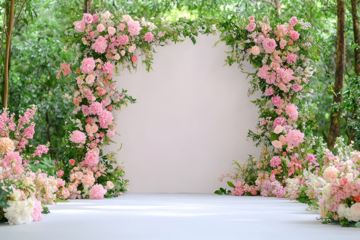 Spring Floral Backdrop Garden Flower Wedding Archway Backdrop TWW2-18