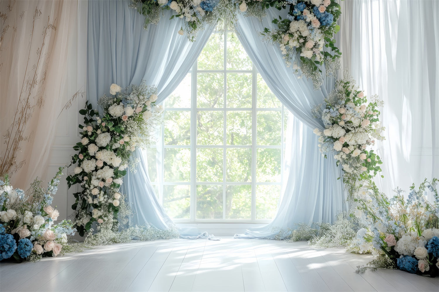 Backdrops For Spring Floral Curtain Arch Wedding Backdrop TWW2-19