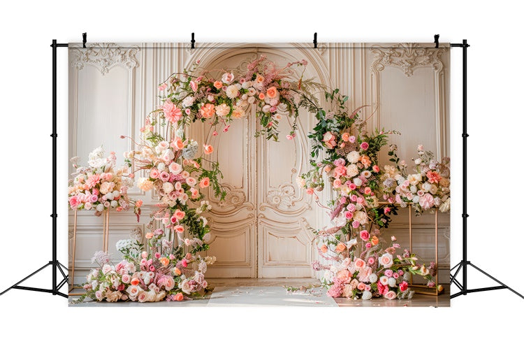 Spring Backdrop Dreamy Floral Wedding Archway Backdrop TWW2-22